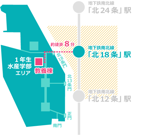 1年生(総合教育部)・水産学部エリア